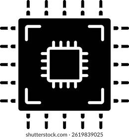 Cpu vector icon. Can be used for printing, mobile and web applications.
