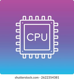 Cpu vector icon. Can be used for printing, mobile and web applications.