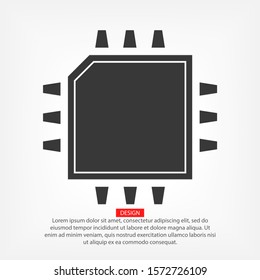 CPU vector icon. chip. CPU. Vector graphics. chip in the graph. 10 eps