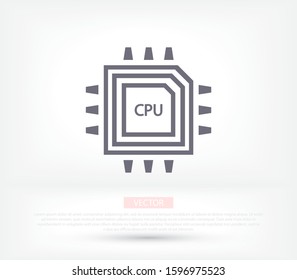 CPU vector icon. chip. CPU. Vector graphics. chip in the graph. 10 eps
