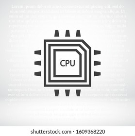 CPU vector icon. chip. CPU. Vector graphics. chip in the graph. 10 eps