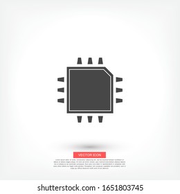 CPU vector icon. chip. CPU. Vector graphics. chip in the graph. 10 eps