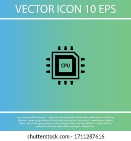 CPU vector icon. chip. CPU. Vector graphics. chip in the graph. 10 eps
