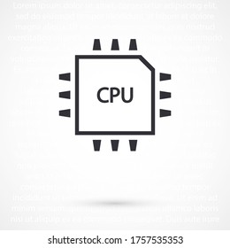 CPU vector icon. chip. CPU. Vector graphics. chip in the graph. 10 eps