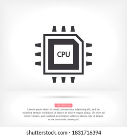 CPU vector icon. chip. CPU. Vector graphics. chip in the graph. 10 eps