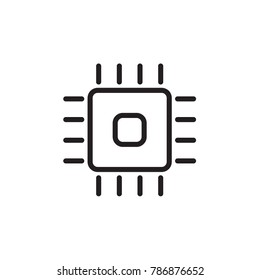 Cpu vector icon, Vector EPS 10 illustration style