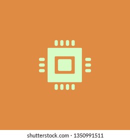 CPU vector icon. flat design