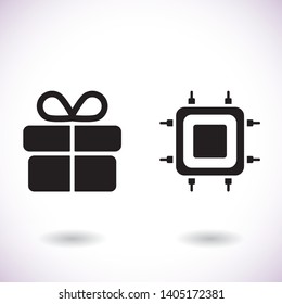 Cpu  vector icon , lorem ipsum Flat design