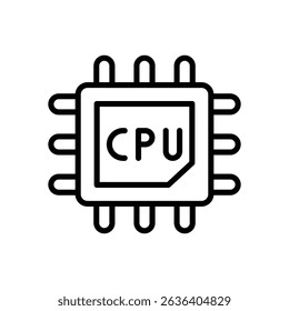 CPU vector icon stock illustration