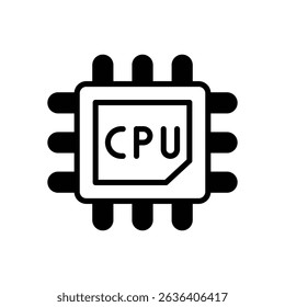 Stockgrafik des CPU-Vektorsymbols