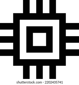 CPU Vector illustration on a transparent background.Premium quality symmbols.Stroke vector icon for concept and graphic design.