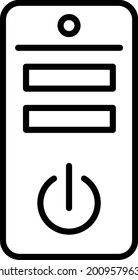 Diseño de iconos de línea de vector Cpu
