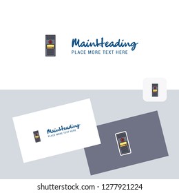 CPU vector logotype with business card template. Elegant corporate identity. - Vector