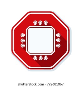 CPU Warning sign illustration