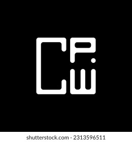 Logo de la carta CPW diseño creativo con gráfico vectorial, logotipo CPW simple y moderno. Diseño de alfabetos lujosos CPW  