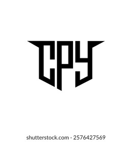 CPY letter logo design with white background in illustrator, vector logo modern alphabet font overlap style, calligraphy designs for logo, Poster, Invitation, etc.
