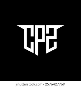 CPZ letter logo design with white background in illustrator, vector logo modern alphabet font overlap style, calligraphy designs for logo, Poster, Invitation, etc.