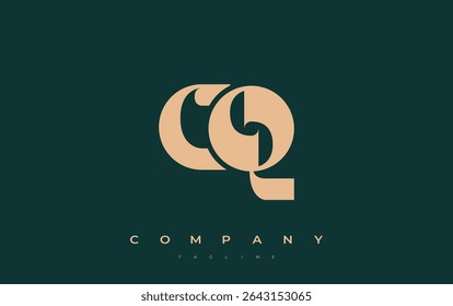 CQ Abstract Geometric Logo Design. Modern and elegant logo design with simplistic typography elements, showcasing branding excellence.