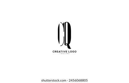 CQ Abstract initial monogram letter alphabet logo design