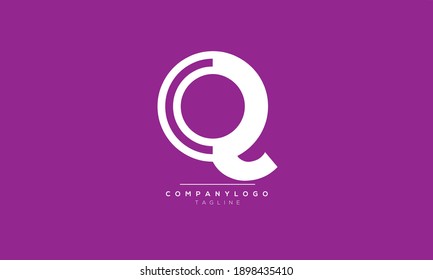CQ abstract initials monogram letter text symbol alphabet logo design