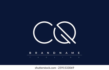 CQ Abstract letter logo. This logo icon incorporate with abstract shape in the creative way