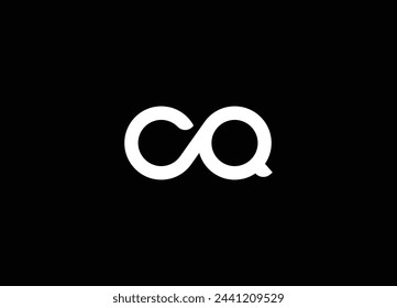 CQ Alphabet initial letter logo , template logo design vector