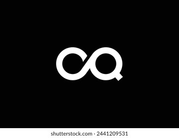 CQ Alphabet initial letter logo , template logo design vector