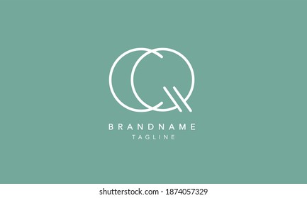 CQ Alphabet initial Letter Monogram Icon Logo vector illustration