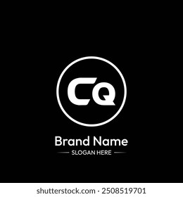 CQ Brand name. Black Background.