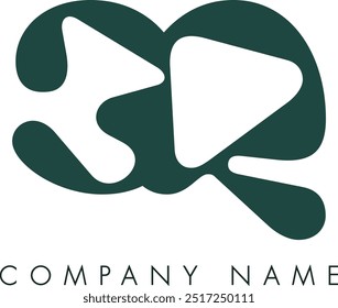 Diseño de Vector de logotipo de letra abstracta moderna creativa de CQ. Utilizable para su empresa o negocio e identidad de marca.