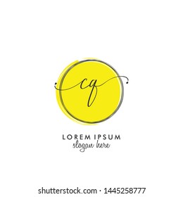 CQ Initial beauty monogram logo vector