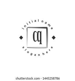 CQ Initial beauty monogram logo vector