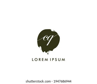 CQ Initial beauty monogram logo vector