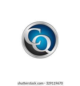 CQ initial circle logo blue