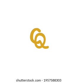 CQ initial handwriting logo for identity