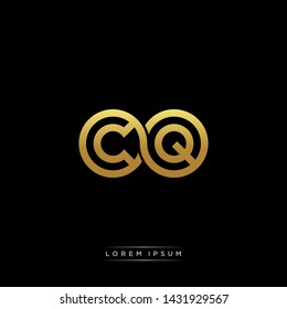 CQ initial letter linked circle capital monogram logo modern template