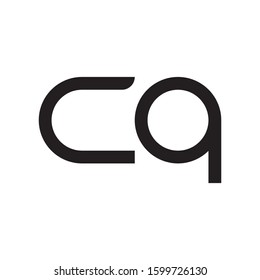 CQ initial letter logo template vector icon design