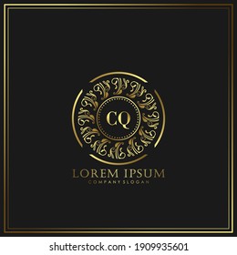 CQ Initial Letter Luxury Logo Vorlage in Vektorkunst für Restaurant, Royalty, Boutique, Cafe, Hotel, Heraldic, Juwelierei, Mode und andere Vektorgrafik.