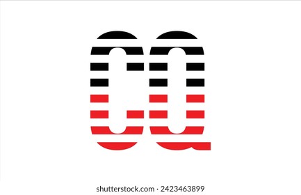 CQ initial letter negative space minimal logo design vector. monogram, symbol, emblem, elegant, abstract, sign, typography, minimalist, premium, flag, business, company, corporate, commercial, brand