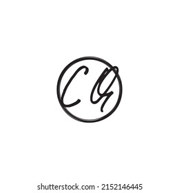 CQ initial logo letters in high quality professional design that will print well across any print media