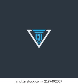 CQ initial monogram for lawfirm logo ideas with creative polygon style design