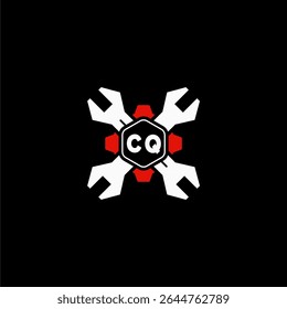 CQ Initials Vektor Stok Otomotif Logo Design