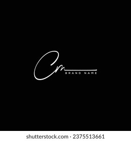 CQ letter beauty handwriting vector logo.