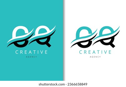 Diseño del logotipo de la carta CQ con fondo y logotipo de la empresa creativa. Diseño moderno de la moda de las letras. Ilustración del vector