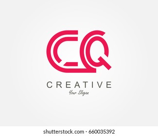 CQ Letter Logo Design Template Element