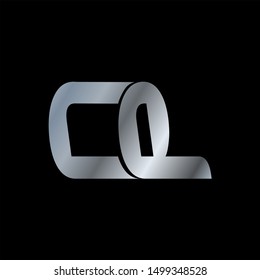 CQ Letter monogram with abstract concept style design