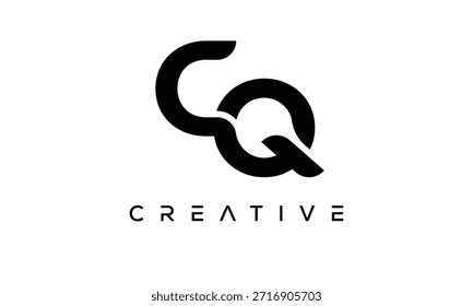 CQ Letter Monogram Logo for Modern Creative Brand Identity