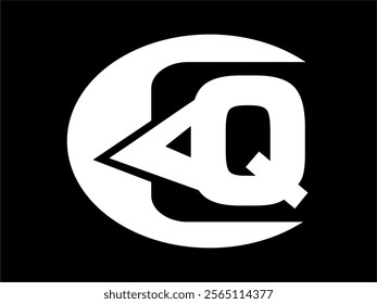 CQ letter vector for logo design or production labels