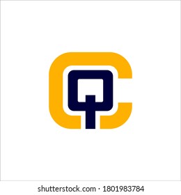 CQ logo design vector sign