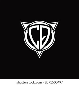 CQ Logo monogram isolated with circle shape and three arrow design template